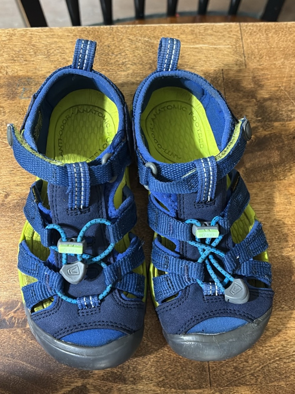 Keen Kids Blue with Lime Accent Sandals